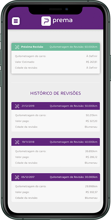 Histórico de Revisões no seu aplicativo.